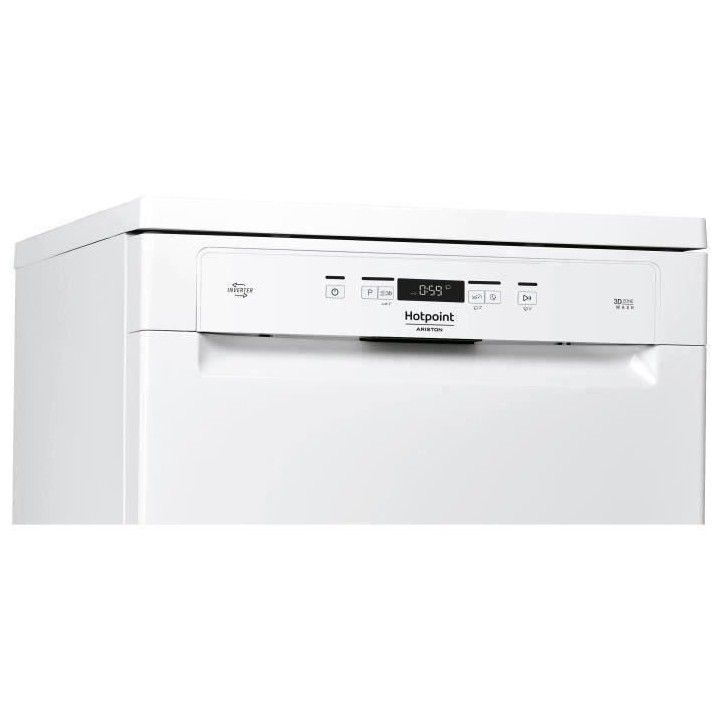 Lave-vaisselle pose libre HOTPOINT HFC3T232WG - 14 couverts - Inductio