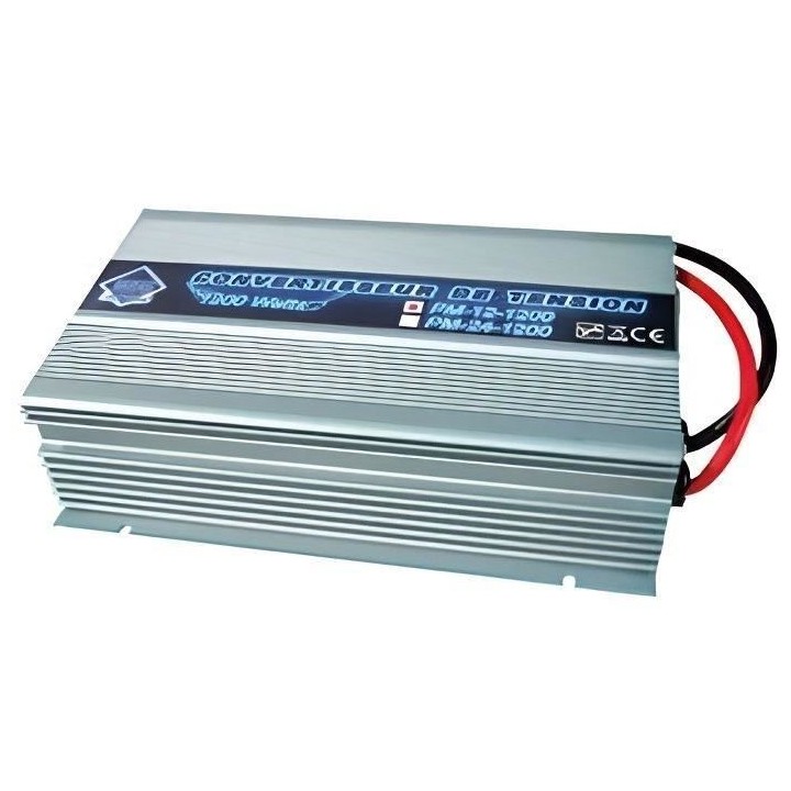 Convertisseur Transformateur de Tension 24/220V 1200W avec Télécomma