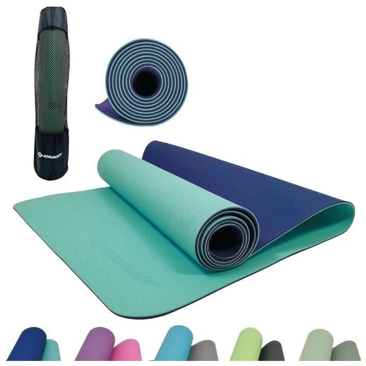 Tapis de yoga - FITNESS - SCHILDKRÖT - 180 x 61 cm - 4 mm - Sac inclu