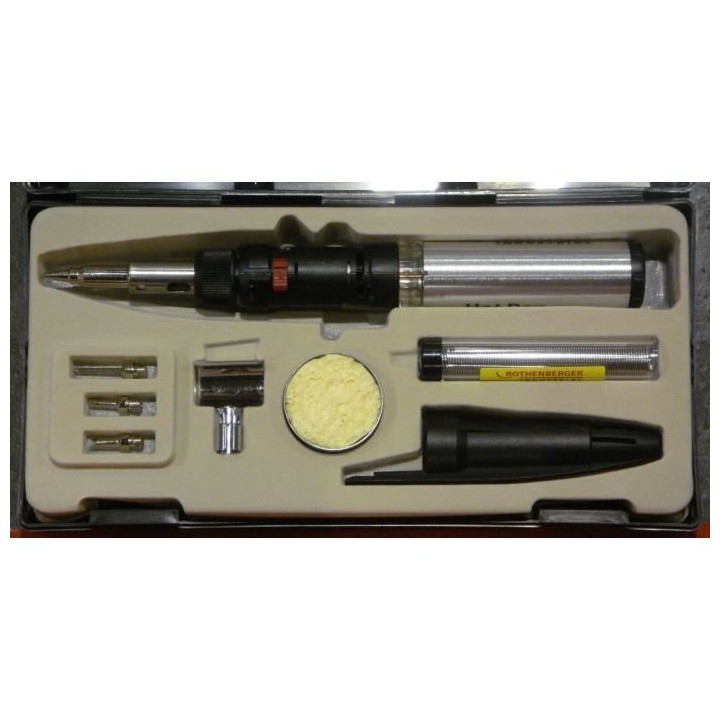 Hot Pen Piezo 1450°C - Set de 10 pieces - ROTHENBERGER - Rouge