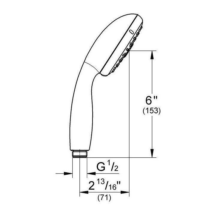 Douchette a main 3 jets Tempesta 100 GROHE - Limiteur de débit - Anti