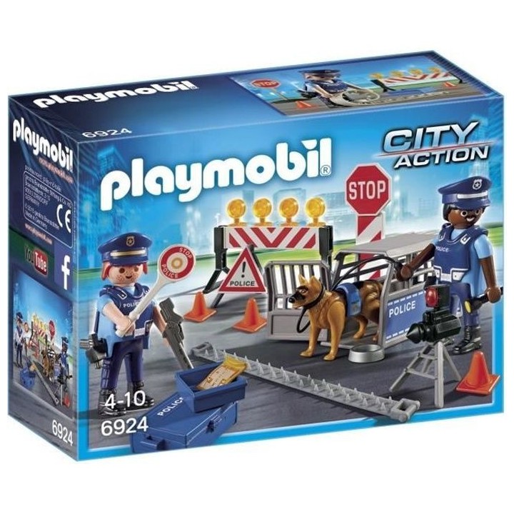Playmobil - Barrage de Police - City Action - Contrôle de vitesse - A