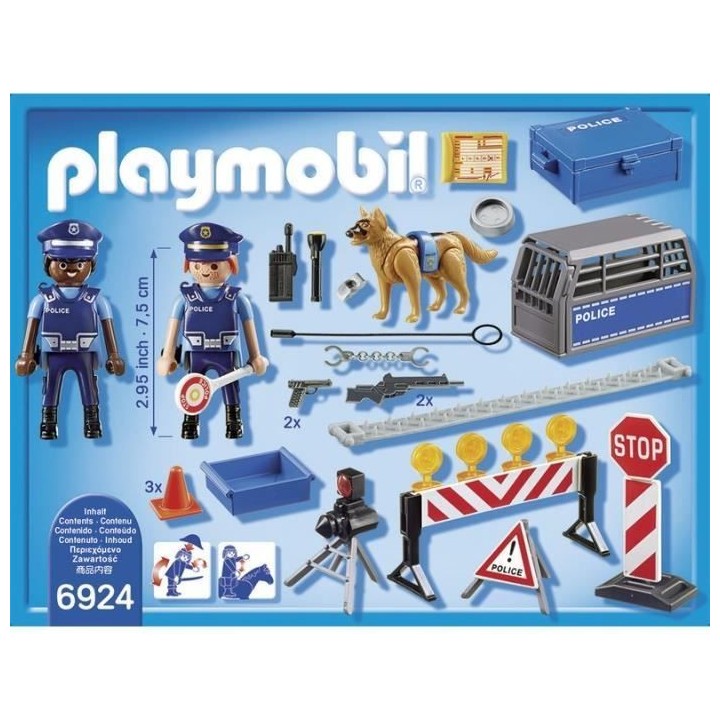 Playmobil - Barrage de Police - City Action - Contrôle de vitesse - A