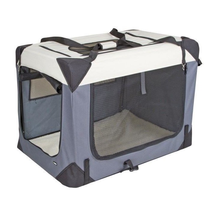 Box de transport - KERBL - Journey- 70 x 52 x 52 cm - Gris / Beige