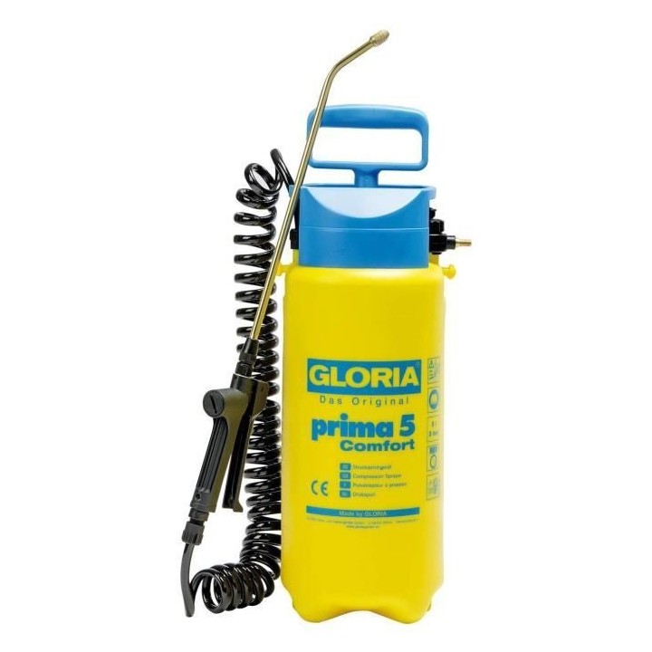 Pulvérisateur a pression GLORIA Prima 5 Comfort - 5L, lance et buse l