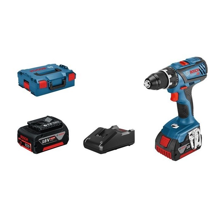 Perceuse-visseuse 18V GSR18V-28 + 2 batteries 4Ah + chargeur en coffre