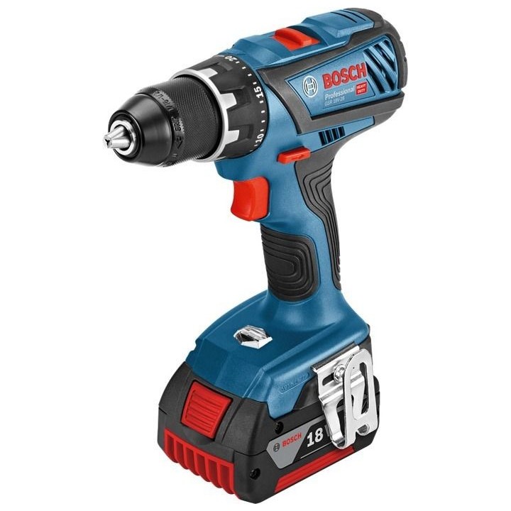 Perceuse-visseuse 18V GSR18V-28 + 2 batteries 4Ah + chargeur en coffre