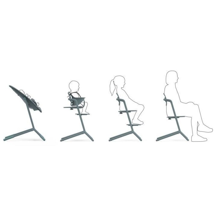 CYBEX- Chaise Haute Evolutive et Réglable Lemo 2 - Stone Blue