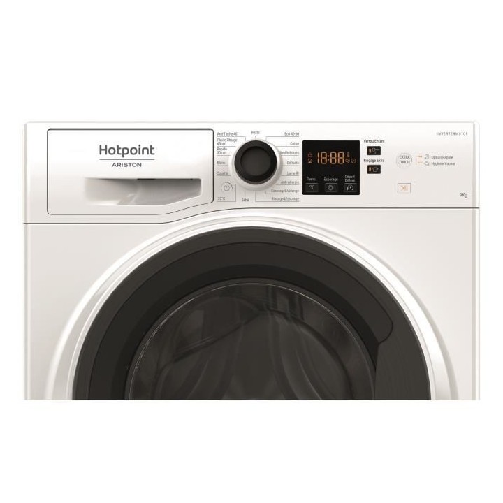 Lave-linge hublot a poser HOTPOINT NS963CWKFRN - 9 kg - Moteur inducti