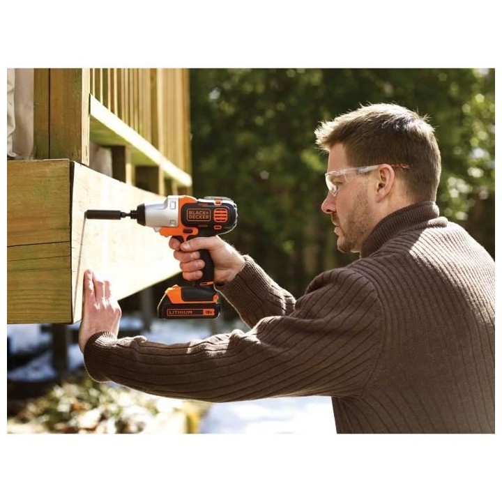 Perceuse-Visseuse Multievo sans-fil 18V BLACK+DECKER (Livrée avec 1 B