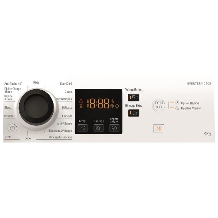 Lave-linge hublot a poser HOTPOINT NS963CWKFRN - 9 kg - Moteur inducti
