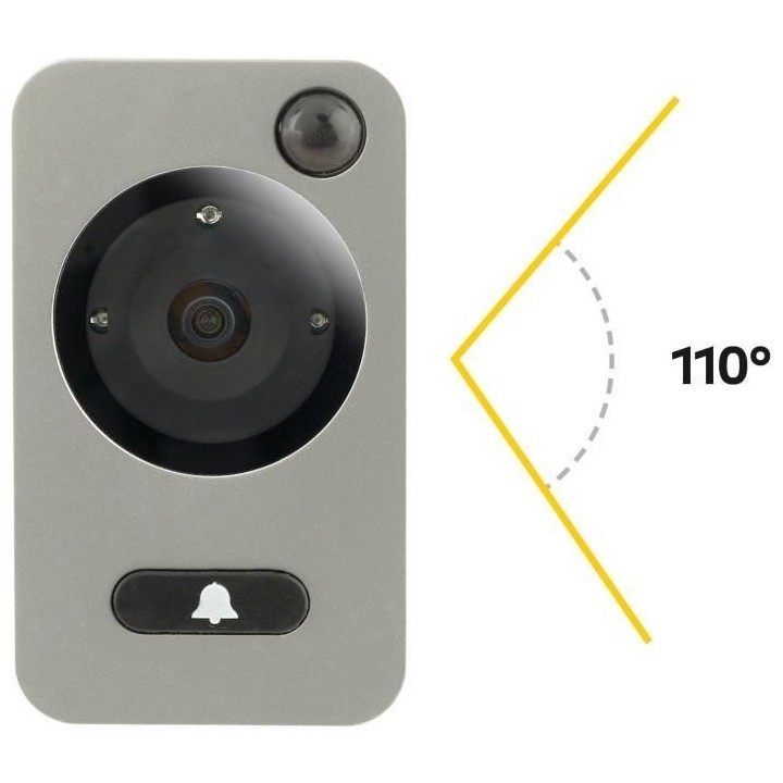 Judas Numérique Yale DDV5800 avec Sonnette Intégrée - Noir - Diamet