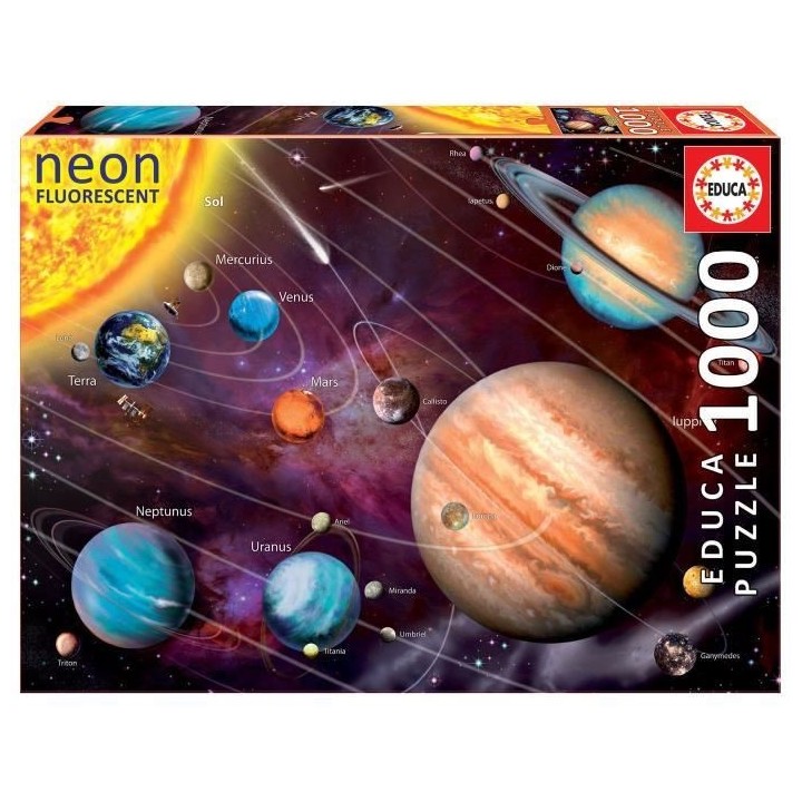 Puzzle Systeme Solaire 1000 pcs - EDUCA - Science et espace - Adulte -