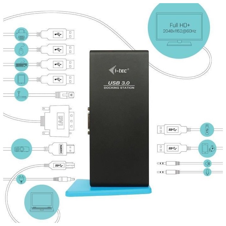 i-tec - USB 3.0 Station d'accueil Universelle pour Ordinateur Portable