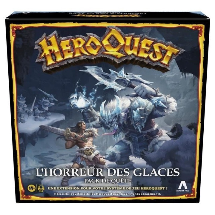 HeroQuest, extension L'horreur des glaces, a partir de 14 ans, systeme