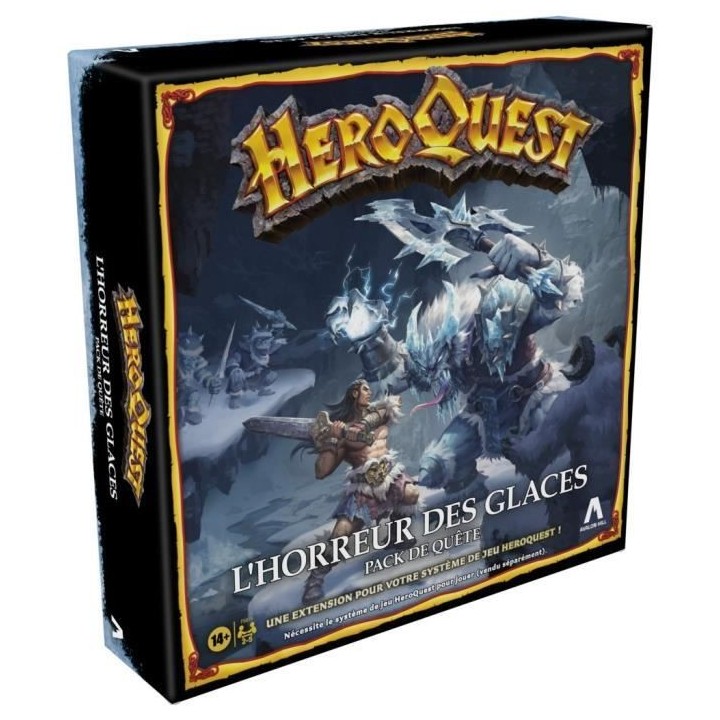 HeroQuest, extension L'horreur des glaces, a partir de 14 ans, systeme