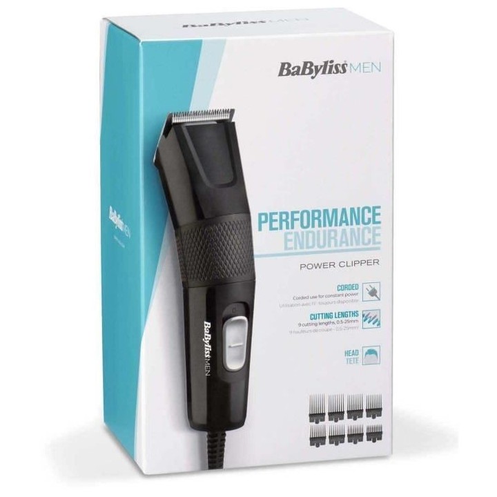 Tondeuse cheveux - BaByliss E756E - Lames XL 45 mm en acier inoxydable