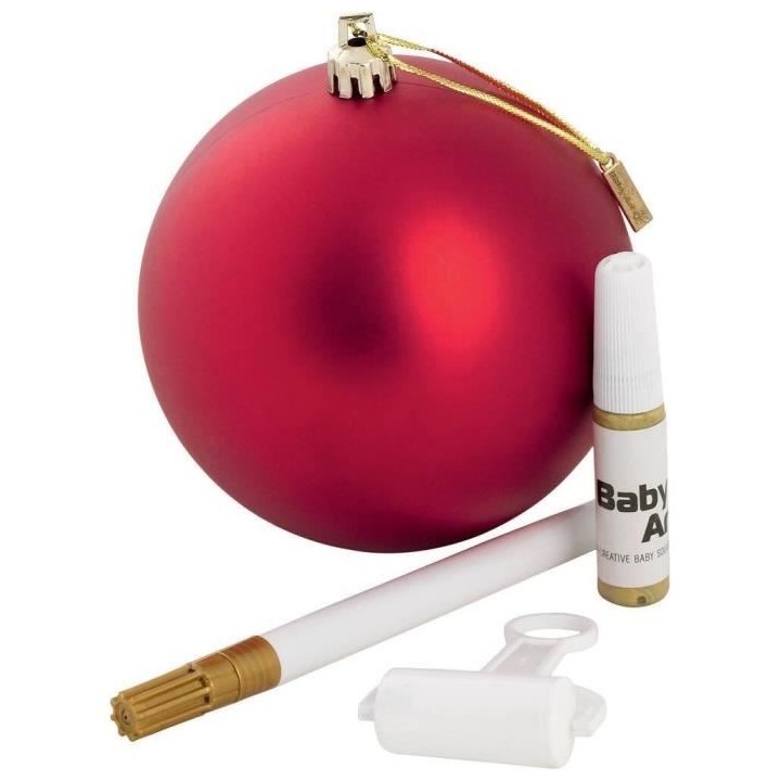 Baby Art My Christmas Fairy : Boule de Noël personnalisée avec empre