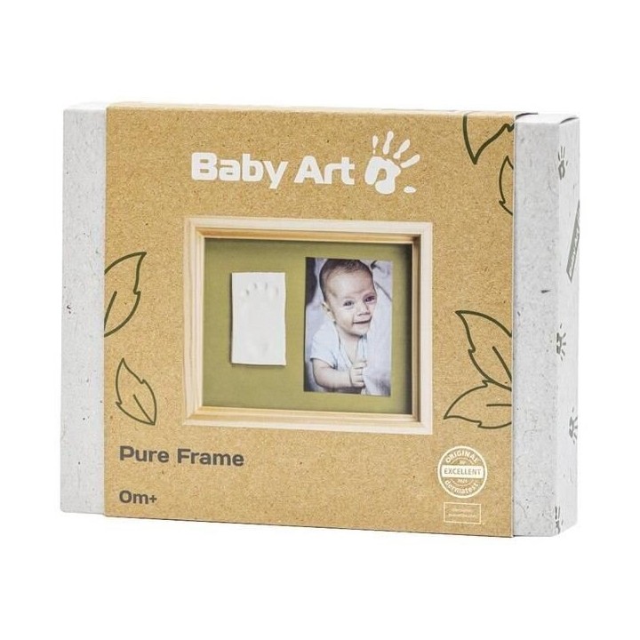 Baby Art Pure Frame - Kit Cadre avec Pâte a Modeler et Cadre Bois Pin