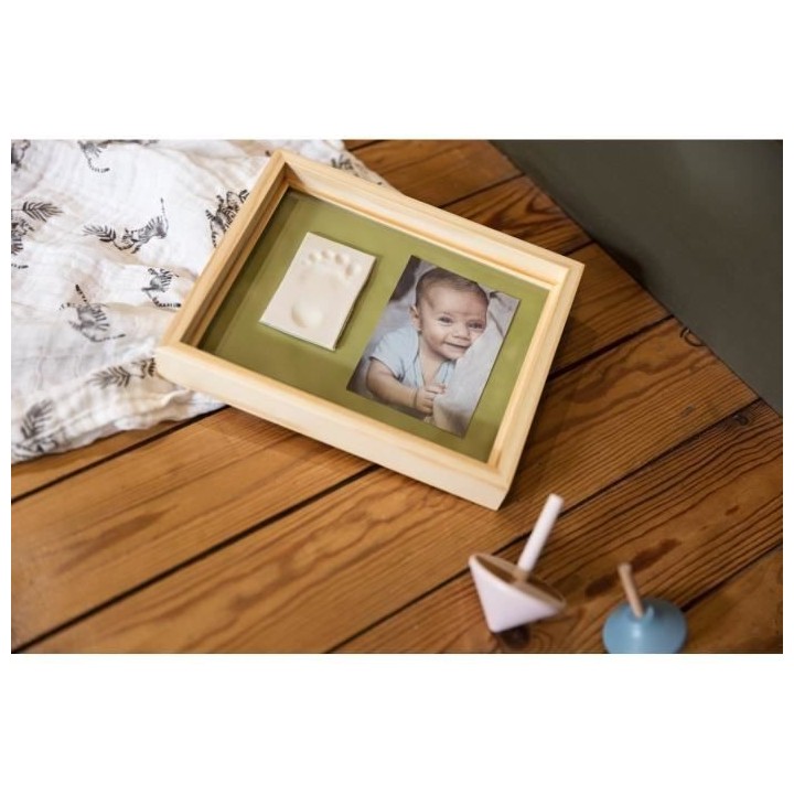 Baby Art Pure Frame - Kit Cadre avec Pâte a Modeler et Cadre Bois Pin