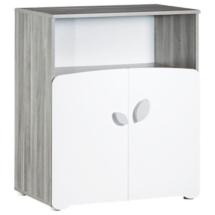 Chambre bébé trio Leaf: lit 120x60, commode a langer et armoire - Ba