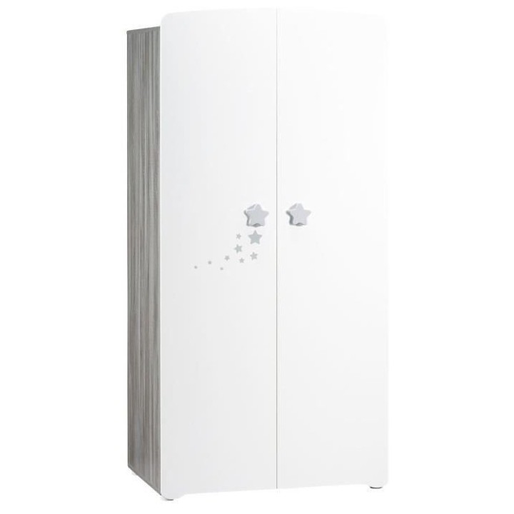 Chambre bébé trio Nao: lit 120x60, commode a langer et armoire - Bab