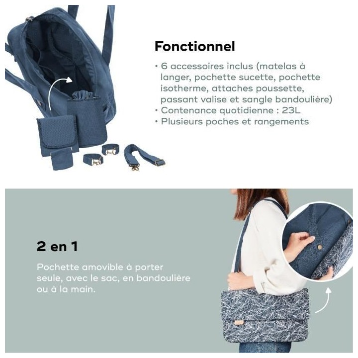 Babymoov Sac (a langer) Day to Day - Tendance et Fonctionnel, Capacit