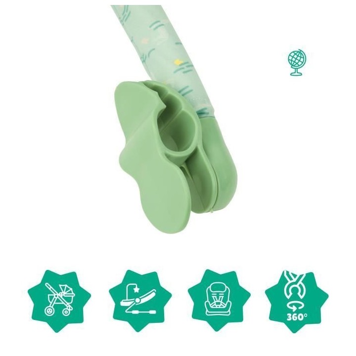 BADABULLE Arche d'éveil bébé universelle, 3 jouets sensoriels, faci