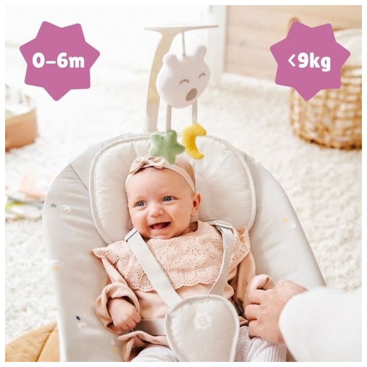 Badabulle Balancelle Electrique Bébé Latérale - 3 Vitesses de Balan