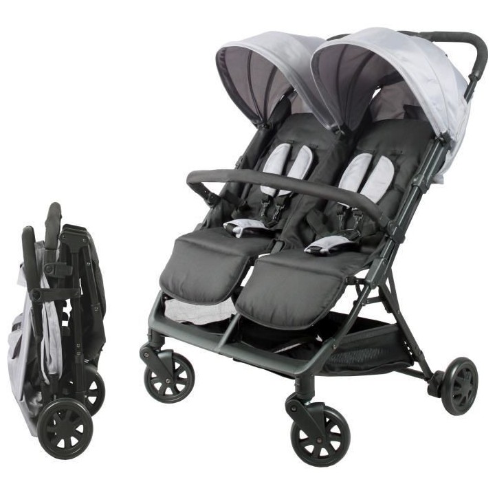 Poussette double BAMBISOL - Pour jumeaux et pour enfants d'âge rappro