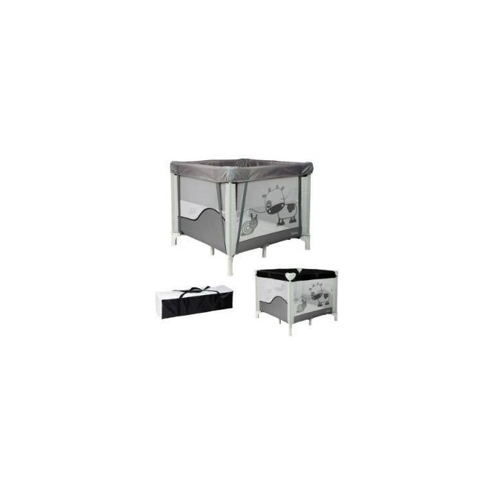 BAMBISOL - Parc/Berceau Bébé Pliant 90x90cm avec 2 Niveaux de Coucha