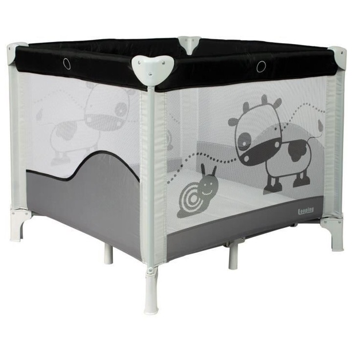 BAMBISOL - Parc/Berceau Bébé Pliant 90x90cm avec 2 Niveaux de Coucha