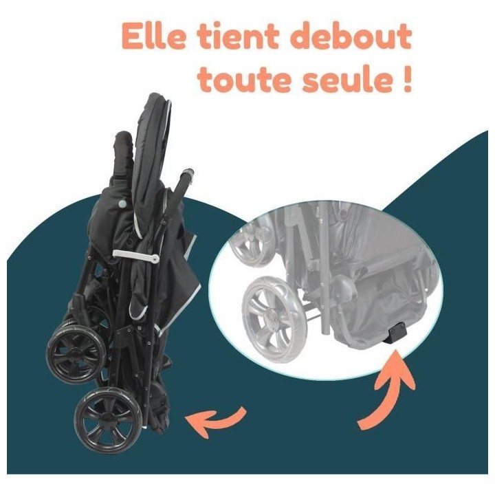 Poussette double jumeaux - BAMBISOL - Combiné Poussette Double + Sieg