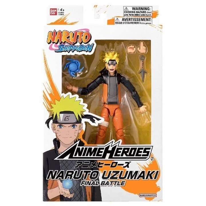 Figurine Anime Heroes - Bandai - Naruto Shippuden - Naruto Uzumaki (Fi