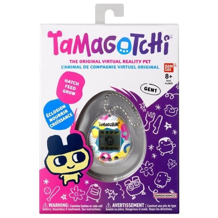 Tamagotchi - BANDAI - Tamagotchi original - Memphis Style - animal él
