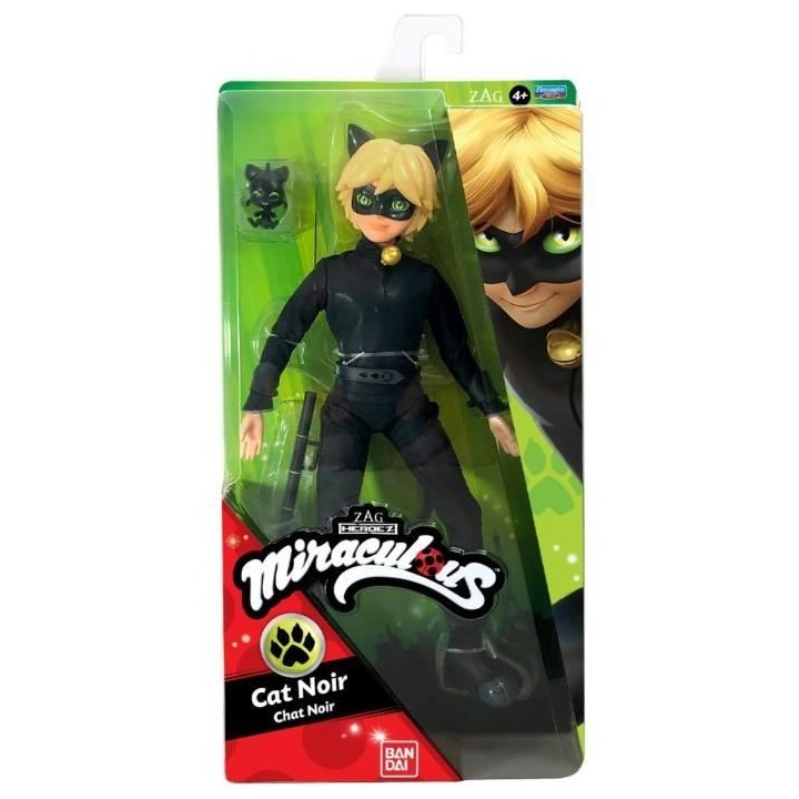 Miraculous - Poupée mannequin 26 cm Chat Noir - BANDAI