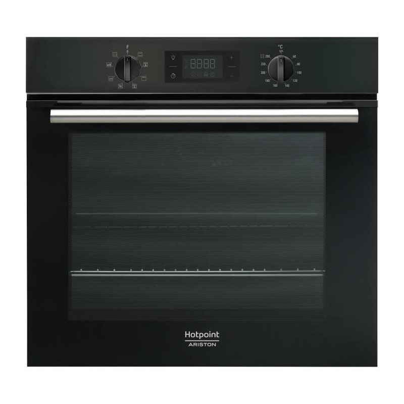 Four électrique encastrable Pyrolyse Chaleur tournante HOTPOINT FA2 540 P BL HA - Noir - 66L - Multifonction