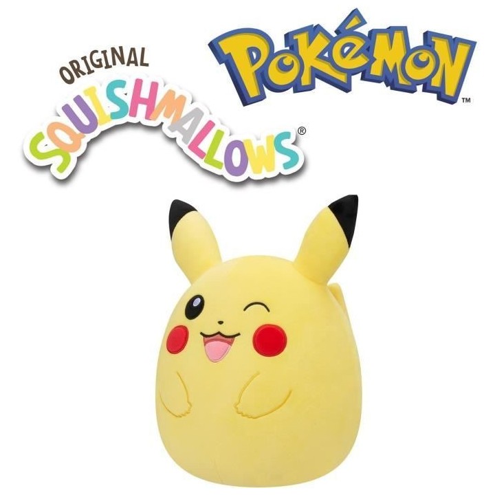Peluche - BANDAI - Pokémon - Squishmallows 50 cm - Pikachu - Grande p