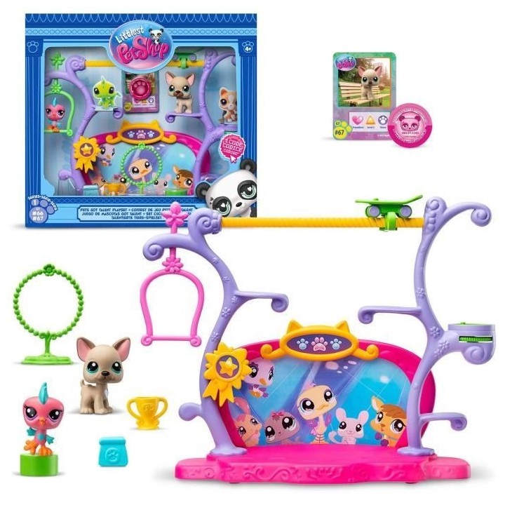 BANDAI - Littlest Pet Shop - Coffret Pets Got Talent - Ensemble de jeu