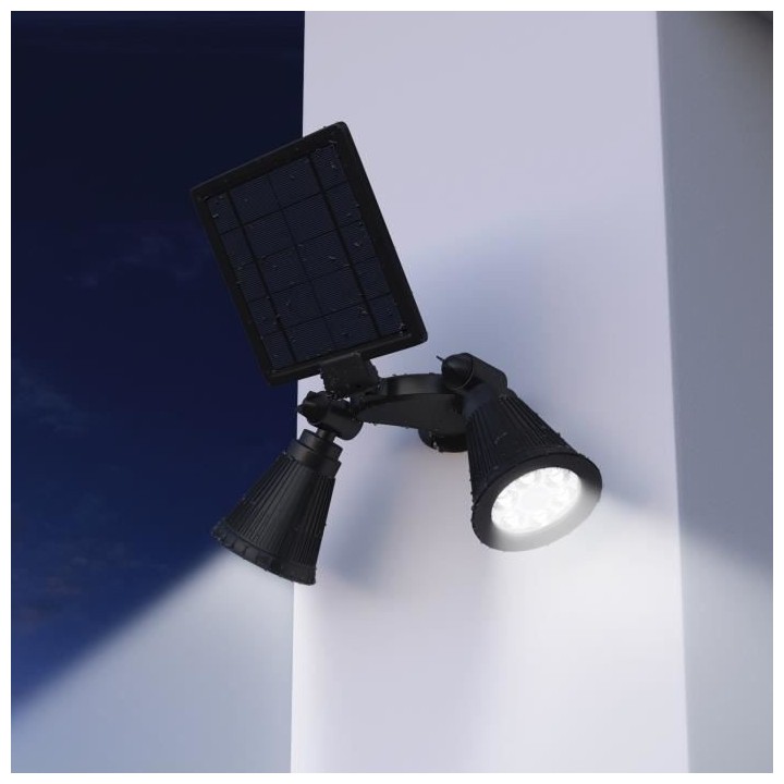 LUMISKY Projecteur double spot solaire extérieur étanche avec détec