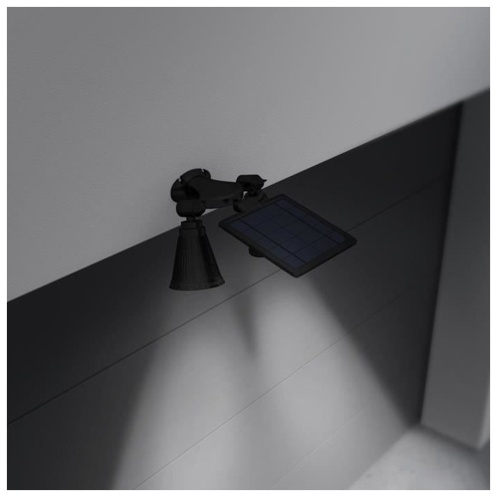 LUMISKY Projecteur double spot solaire extérieur étanche avec détec
