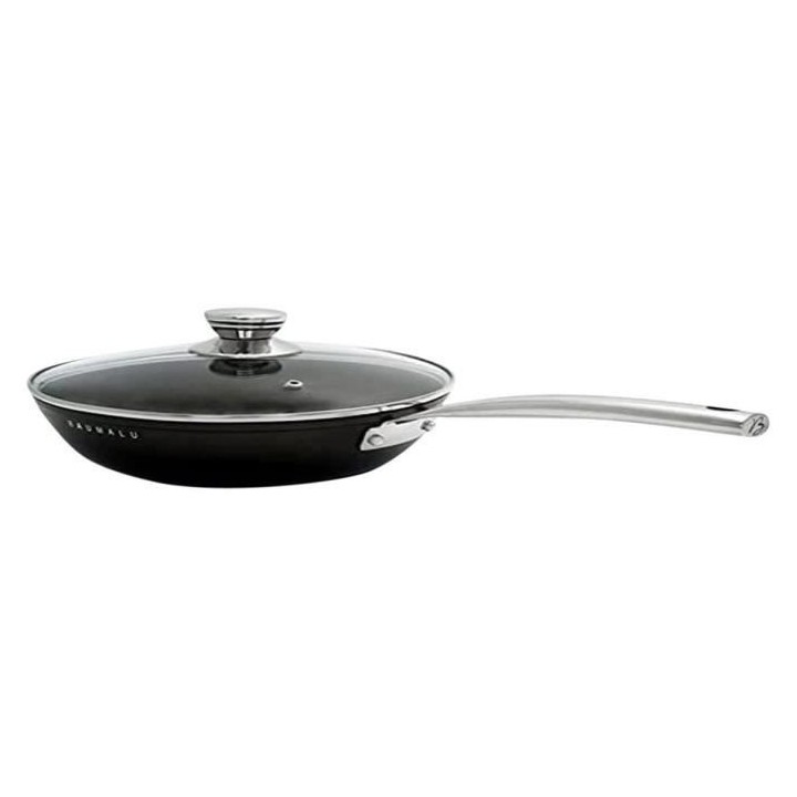 Sauteuse 24 cm + couvercle en verre BLACK EDITION