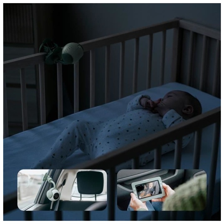 BABYMOOV Babyphone vidéo YOO Go+ - Batterie rechargeable - 4 accessoi