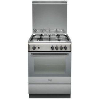 HOTPOINT H6GGC1EXFR - Cuisiniere table gaz-4 foyers-Four gaz-Catalyse-