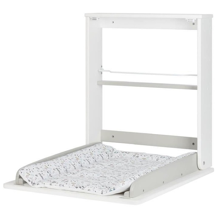 Badabulle Table a langer murale Plouf, avec matelas a langer inclus -