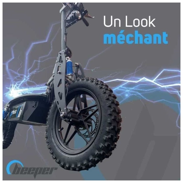 Trottinette Electrique Cross FX1600-S - BEEPER - 14 - 1600W - Noir