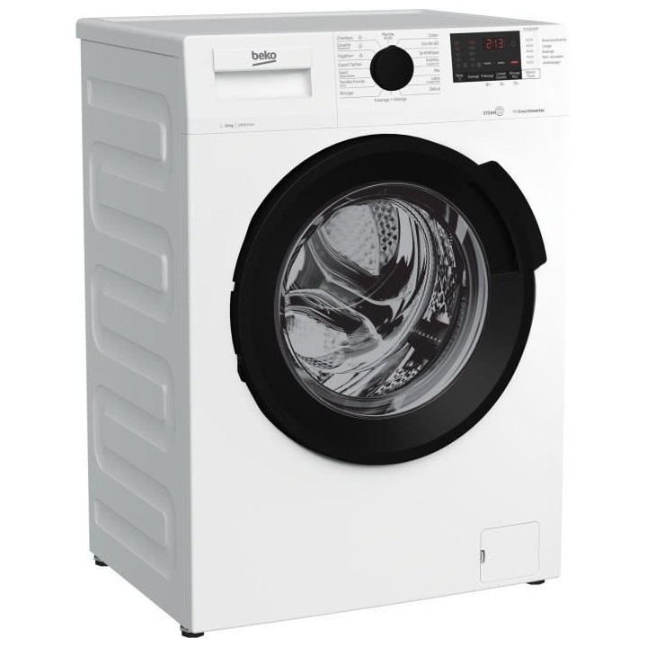 Lave-linge hublot BEKO WTE10422XBW - 10 kg - Induction - L60cm - 1400