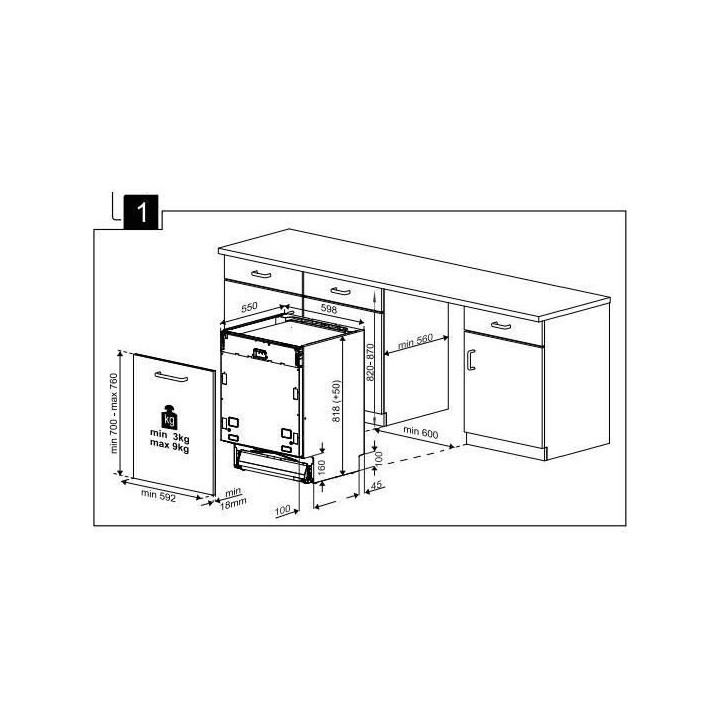Lave-vaisselle intégrable BEKO BFDIN14310 - 13 couverts - L60cm - 49d