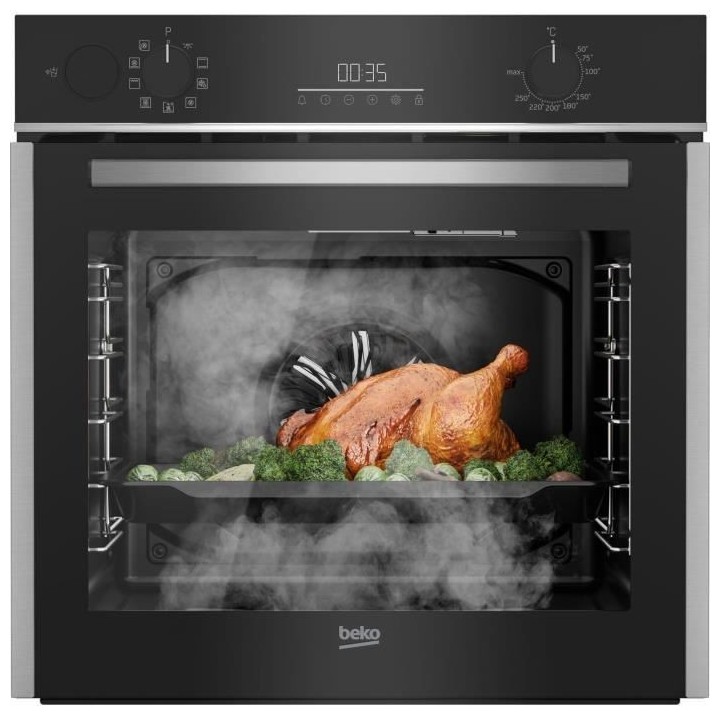 Four encastrable Pyrolyse Chaleur tournante et brassée BEKO BCBIS1430