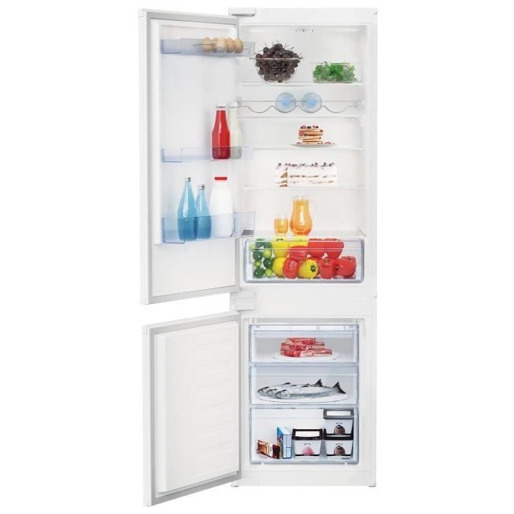 Réfrigérateur combiné intégrable - BEKO - BCSA285K4SNLH - Statique
